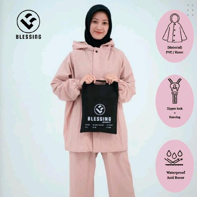 Jas Hujan Pria Wanita / Jas Hujan Setelan Jaket Celana / Mantel Hujan Murah / nylon pvc raincoat Wat