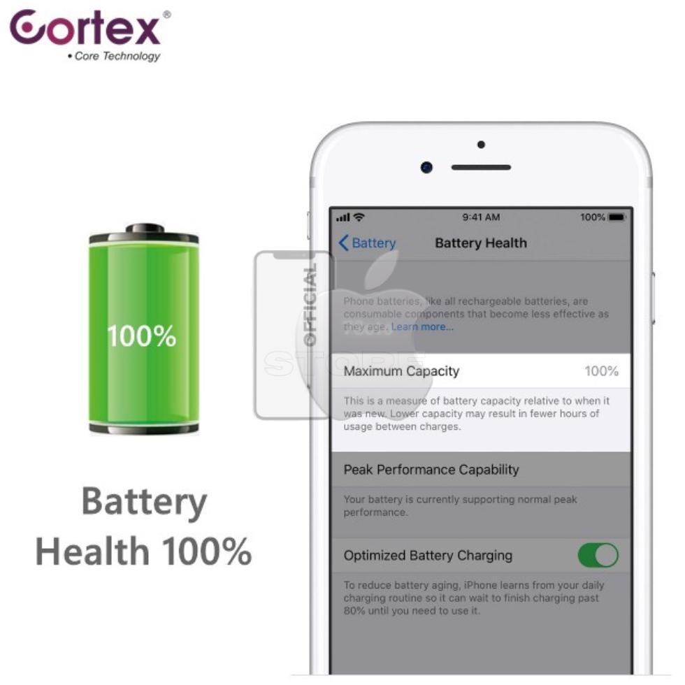 Batre baterai iphone 8-2150mAh/8P-3400mAh double power cortex Original