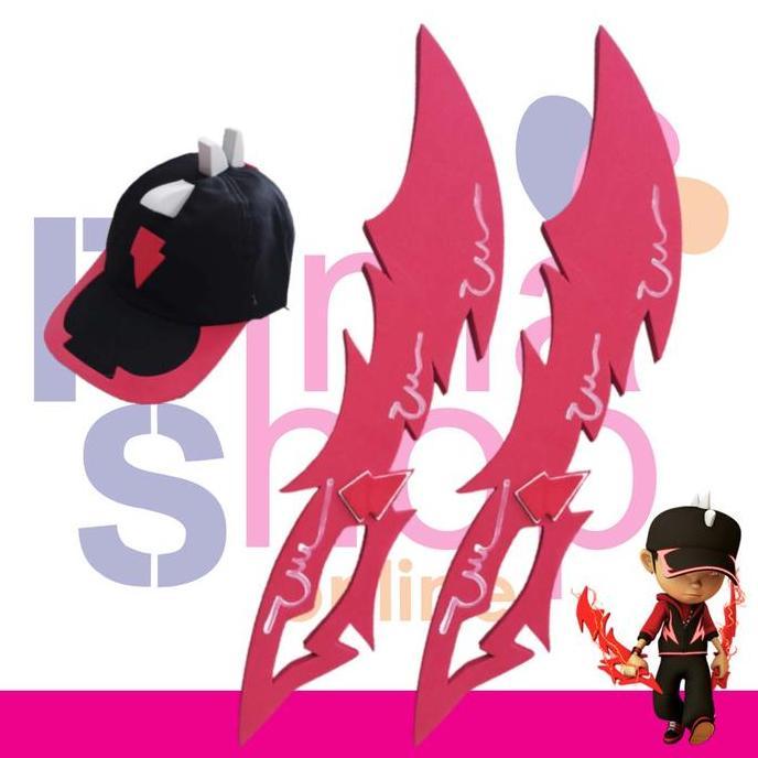 PAKET TOPI + PEDANG HALILINTAR BOBOIBOY