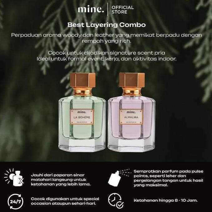 Youme- Mine Perfumery La Boheme - 50 Ml Eau De Perfume | Parfum Ngi Alam Segar Fresh Hutan Hujan