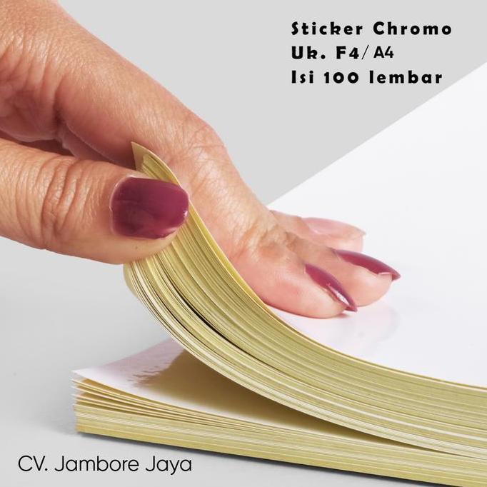 Rafariki - Kertas Sticker Chromo Glossy / Label F4 / A4 Label