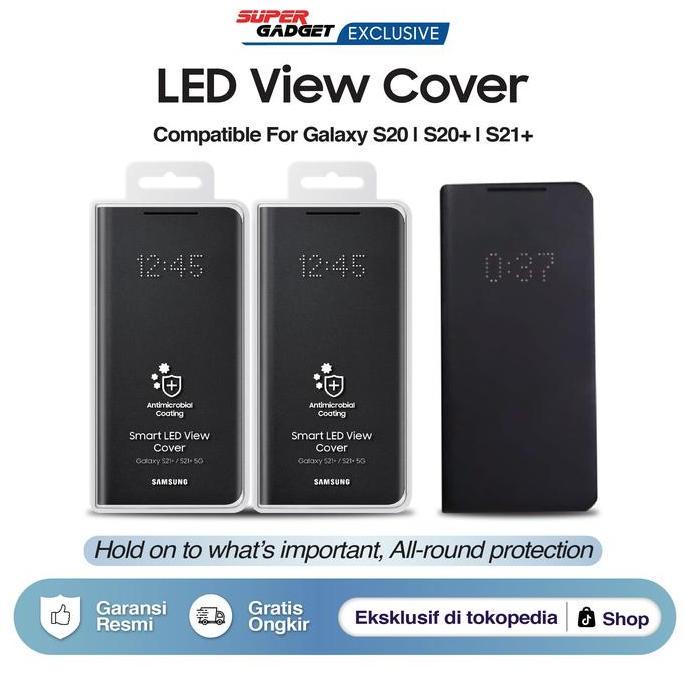 Case Samsung LED View Cover S20 S20+ Ultra Casing Digital Dompet Kulit