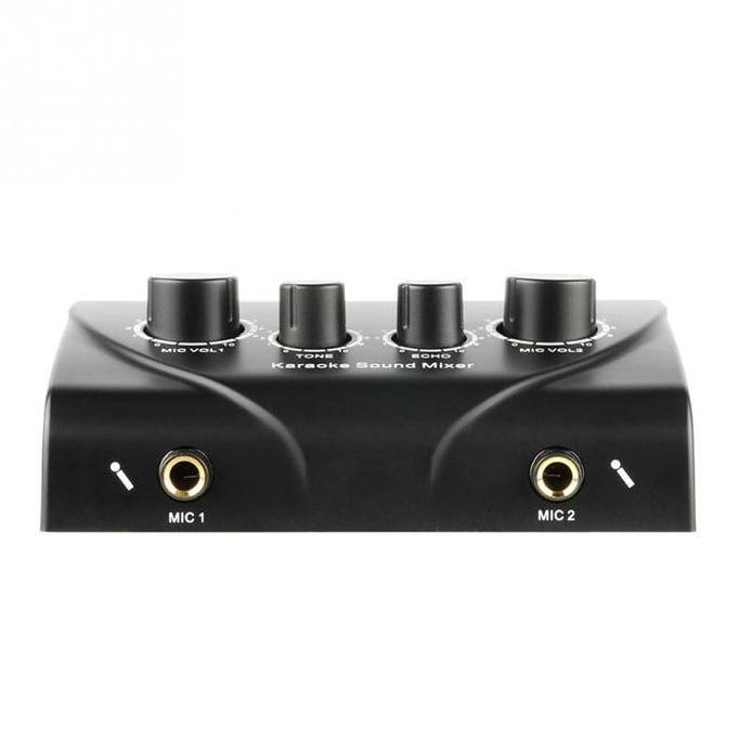 Mixer Professional Karaoke Echo Tone Audio 2 Input Mic