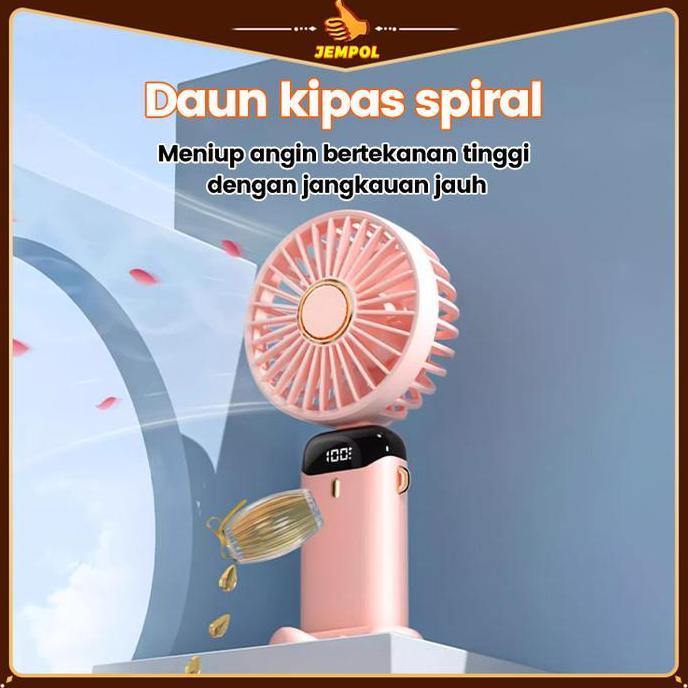 JEMPOL Kipas Kecil Portabel Mini Kipas Gantung Leher Genggam Berdiri Tiga Model Kipas Usb Angin Ting
