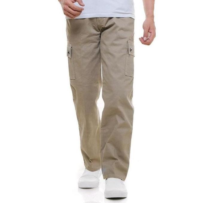 Mavelasikan_ - CELANA CARGO  LOOS FIT REGULER GOMBRONG /LONG CARGO PANTS Pria Panjang Hitam