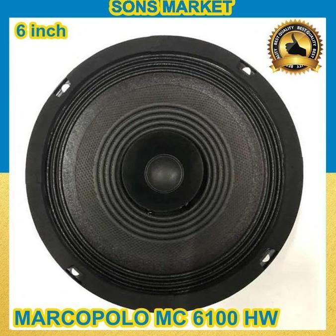Speaker WOOFER MARCOPOLO 6 inch 6inch MC 6100 HW FULL RANGE ORIGINAL
