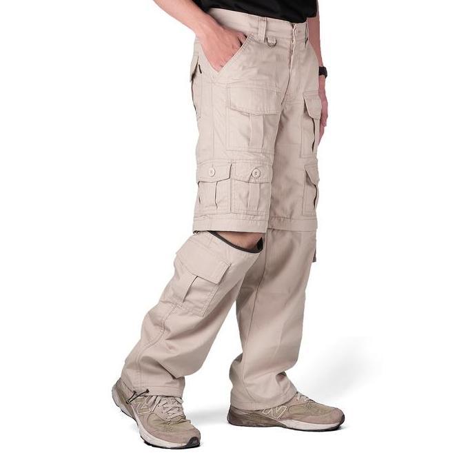 Gruze Khaki Cargo Pants Multi Pocket