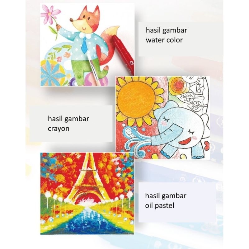 Crayon Grasp / Crayon Grasp Mata Sedang / Water Soluble Crayon / Krayon Warna / Silky Crayon
