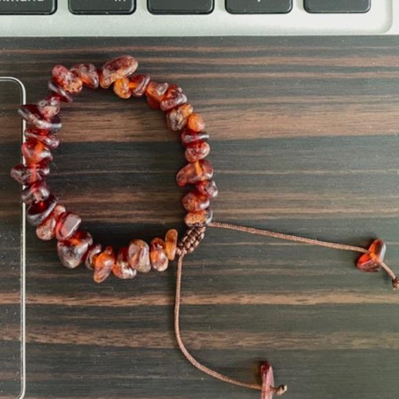 Gelang Kalung Amber - Raw Amber Untuk Imun Kesehatan Perlindungan Anak Dan Dewasa