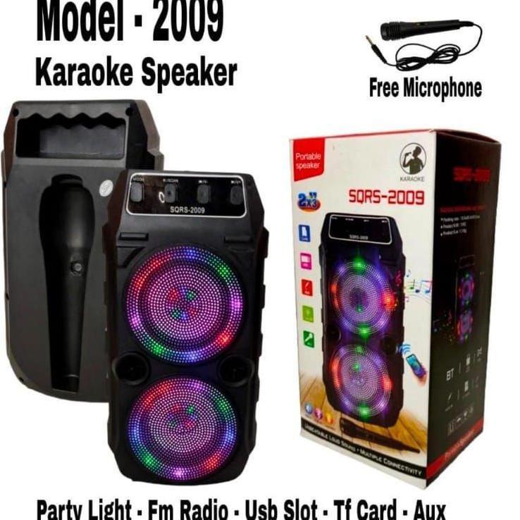 Sq-2009 Speaker Bluetooth Wireless + Mic Karaoke Speaker Wireless Portable Sq 2009 Speaker Karaoke