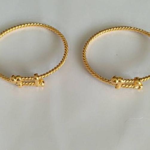 Gelang Lilit Tinju Anak 1Set Isi 2 Lapis Emas 24K