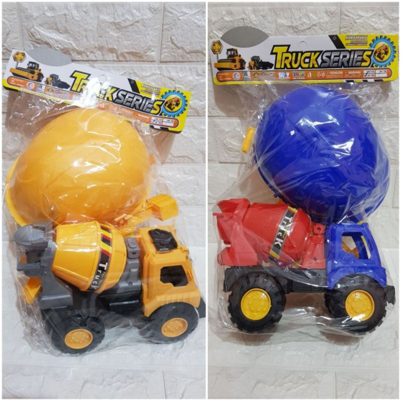 Mainan Set Helm Mobil Konstruksi Bangunan - Mainan Mobil Truk Crane Konstruksi