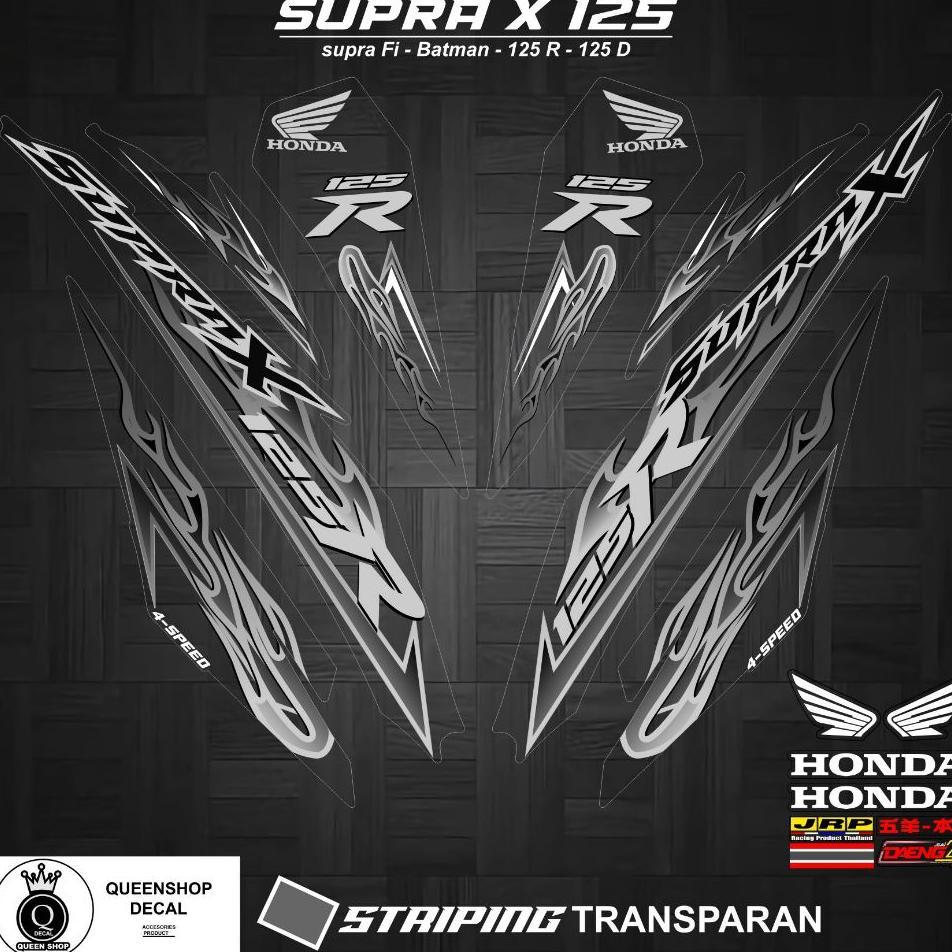 Striping Transparan Supra X 125 Fi Motif 04 / Supra X 125 Fi / Batman / Variasi-Striping Honda Supra