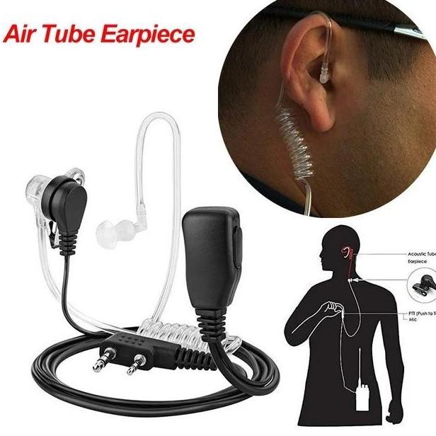 Headset FBI Earphone HT Spiral Tube Radio Handy Walkie Talkie Acoustic Earpiece Hetset Polisi Paspam