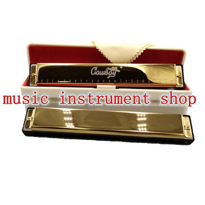 NEW HARMONIKA COWBOY 24 HOLE NADA C KUNCI C ALAT MUSIK TIUP ORI