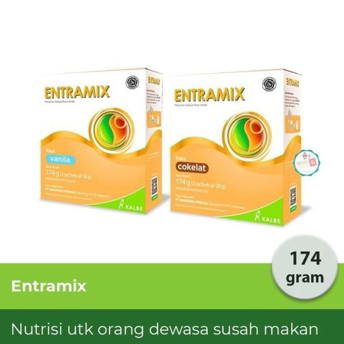 ENTRAMIX VANILA COKLAT 174 GR | SUSU UNTUK LANSIA SUSAH MAKAN | NUTRISI SEIMBANG DEWASA [terbaik]