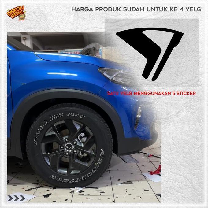 STIKER VELG  KIA SONET DELETE CHROME variasi terlaris