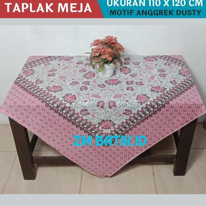 TAPLAK MEJA TAMU TAPLAK MEJA GURU TAPLAK MEJA BATIK MOTIF TULIS  UKURAN 120X110 KATUN LINEN Kain
