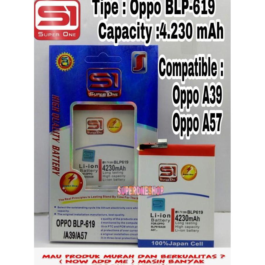 BATERAI OPPO BLP-619/A39/A57 DOUBLE POWER