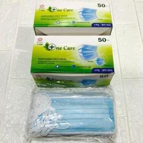 Masker One Care 3 ply non medis isi 50pcs