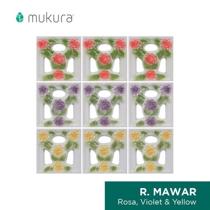 Roster Keramik Mukura Pagar Roster Bunga Mawar 20X20Cm