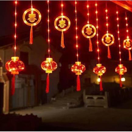 Lampu Hias Imlek Led 3 Meter Lampu Gantung Imlek Lampu Tirai Imlek Dekorasi Chinese New Year