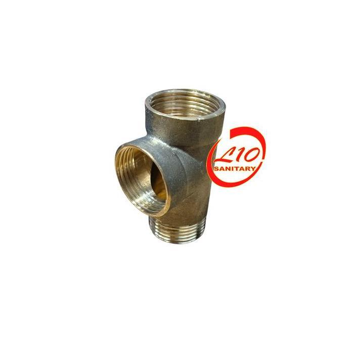 T Pompa Kuningan 1 / Sambungan Mesin Pompa T Kuningan  1" Inch Asli