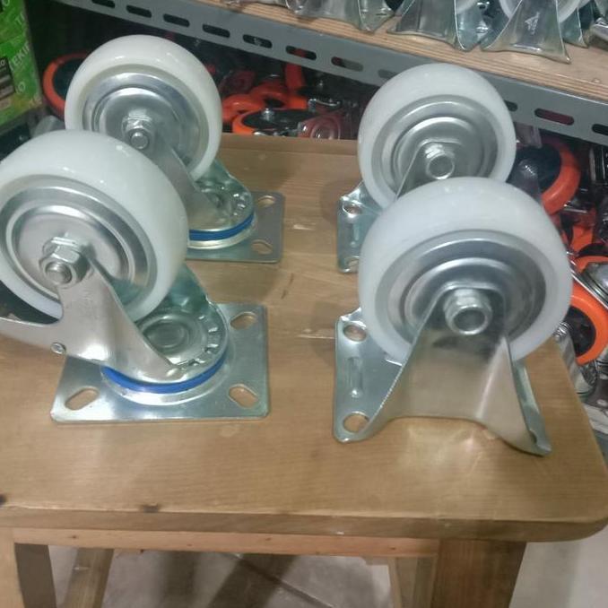 RODA NILON / RODA TROLI 4 INCH (2 REM 2 MATI) FORSALE