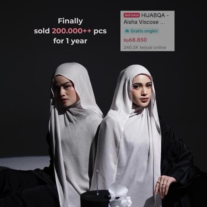 Gersangseller - HIJABQA - Aisha Viscose Pashmina (Aisha Ibrahim X Hijabqa)