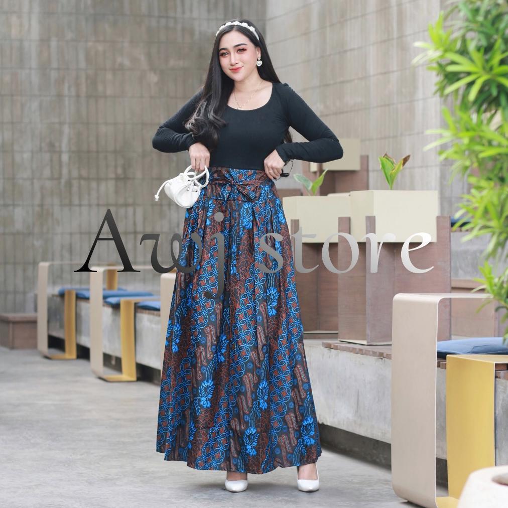 Terbaru Rok Batik Panjang Wanita Premium Bahan Katun Halus Model Payung