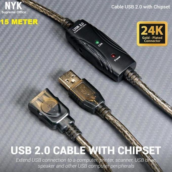 Murah Kabel Usb Extension Perpanjangan Aktif 15M 20M 25M Usb 2.0 Chip