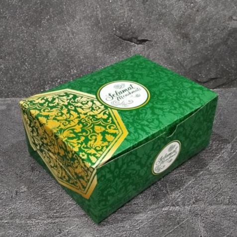 Dus Snack Gs Batik Kacer 12X16 Isi 100 Hijau Box Kue