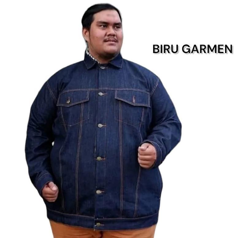 HOT DEALS JAKET JEANS PRIA JUMBO BIG SIZE JACKET JEANS JUMBO JAKET COWOK JUMBO TERBARU XXXL 4XL 5XL 