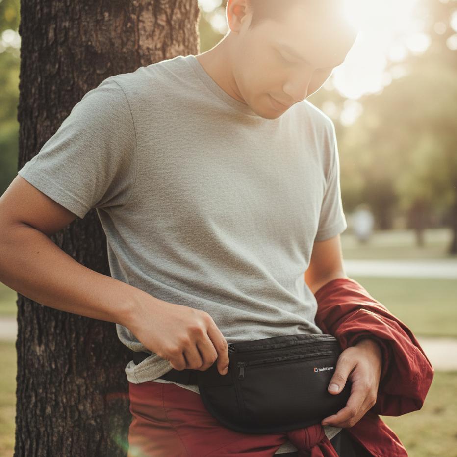 NEW COMFORT JOURNEY TAS PINGGANG ANTI COPET MALING HP TIPIS KECIL PAKAI DIBALIK BAJU PRIA WANITA