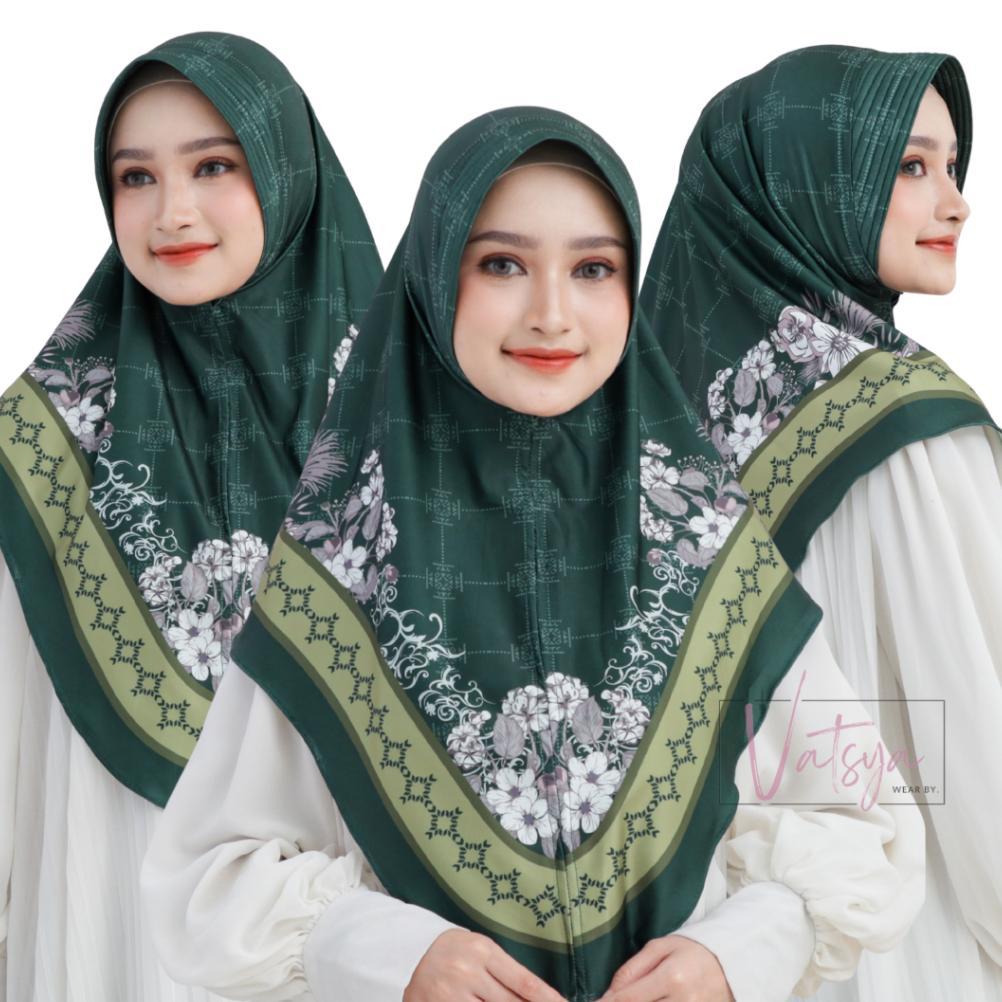 FAVORIT Jilbab Instan Motif Hijab Bergo Printing Jumbo & Standar Kerudung Syari