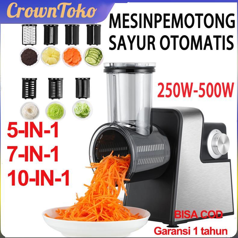 HOT SALE [COD/Garansi]5-IN-1/7-IN-1 250W-500W Mesin pemotong sayur otomatis  dengan listrik ini adal