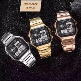 SUPER DEAL JAM TANGAN DIGITAL PRIA WANITA KOTAK QQ RANTAI