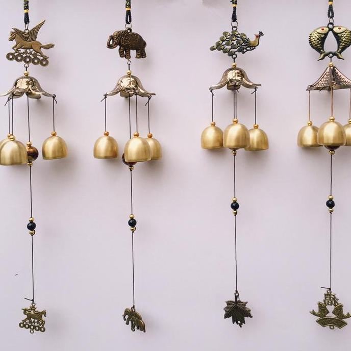 Vinnatsu Lonceng Angin Chimes Luar Ruang Lonceng Angin Halaman Copper Antique Windchime Wall Hanging