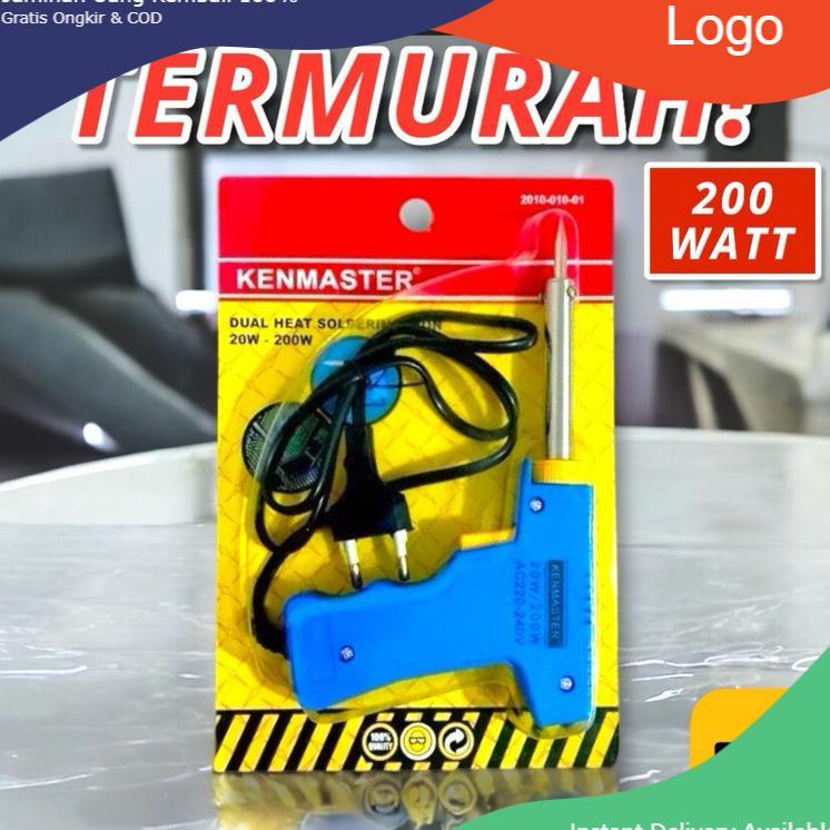Original Solder Pistol Tembak 200 Watt 200W Listrik Steker Gepeng Timah Kenmaster