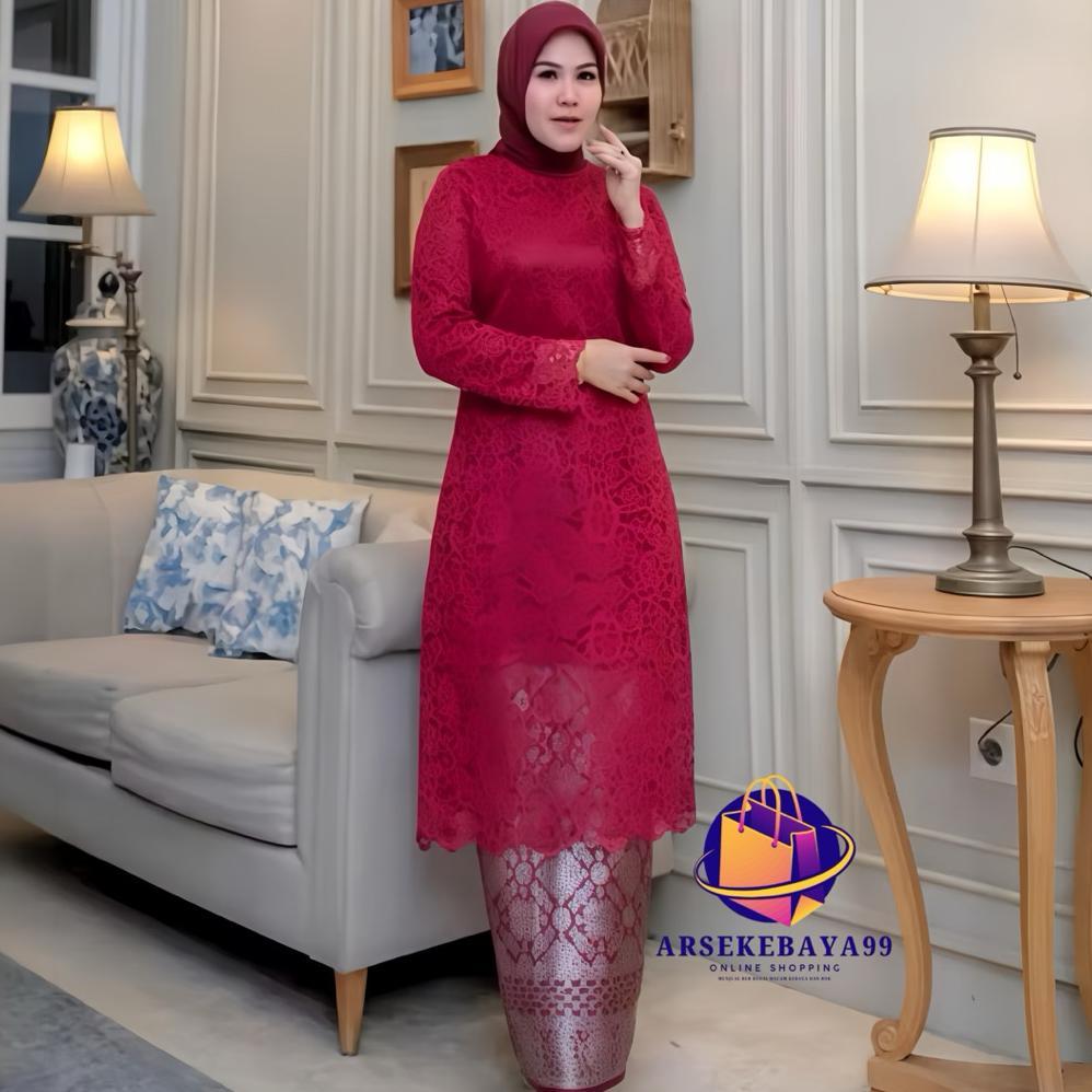 Limited Setelan Kebaya Brokat/Kebaya Set Rok Songket/Kebaya Tunik Brokat/Kebaya Kurung/Baju Kurung/K