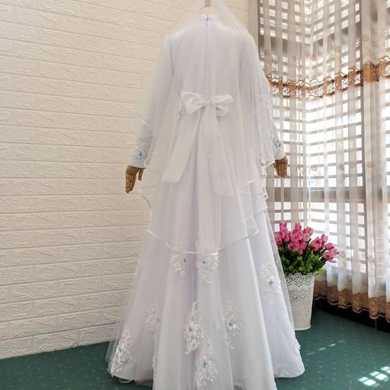 Diskon Gaun Pengantin Syar'I / Gaun Akad / Gaun Murah / Gaun Muslimah