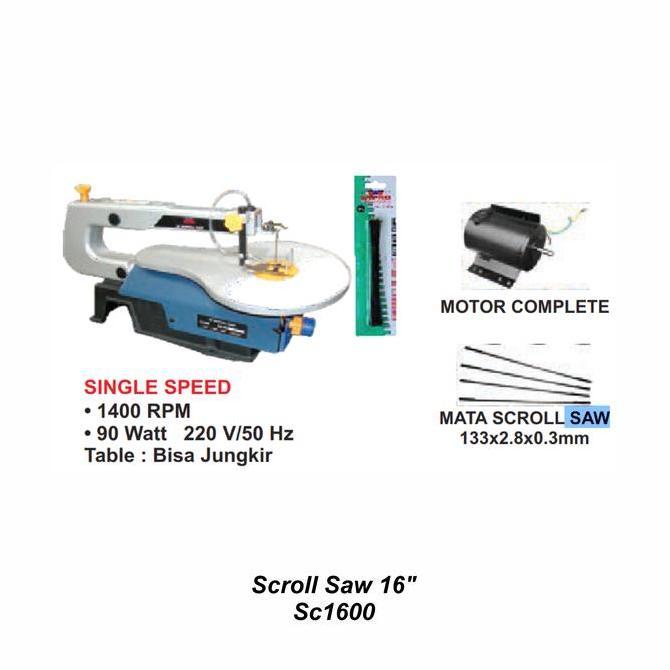 ORIZA Scroll Saw WIPRO 16" SC-1600 / Mesin Gergaji Scroll Saw 16 Inch SSA16