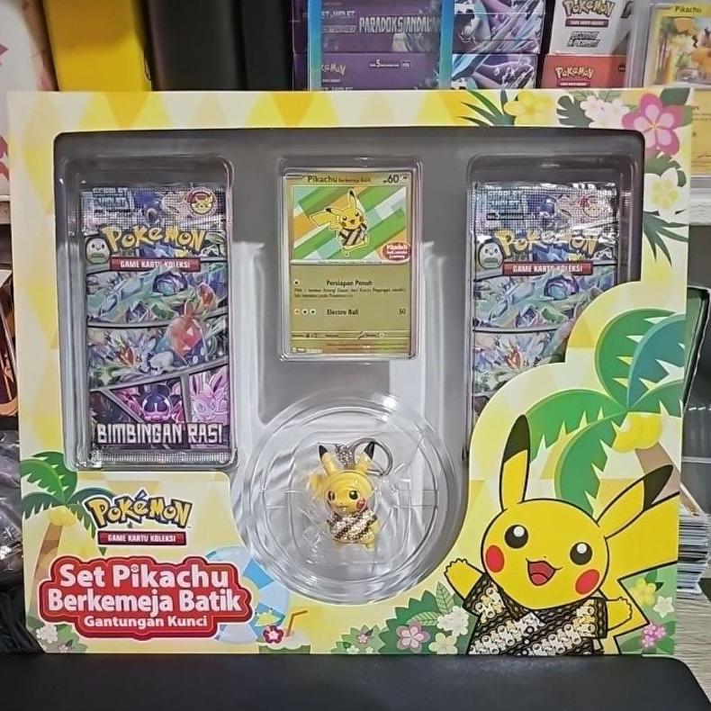 Discount Set Pikachu Berkemeja Batik Original Box Bundle Pokemon Tcg Kartu Indonesia