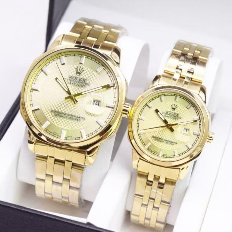 ORIGINAL TERLARIS JAM TANGAN PRIA & WANITA ROLEX JAM TANGAN COUPLE ROLEX TANGGAL AKTIF FREE BOX & BA