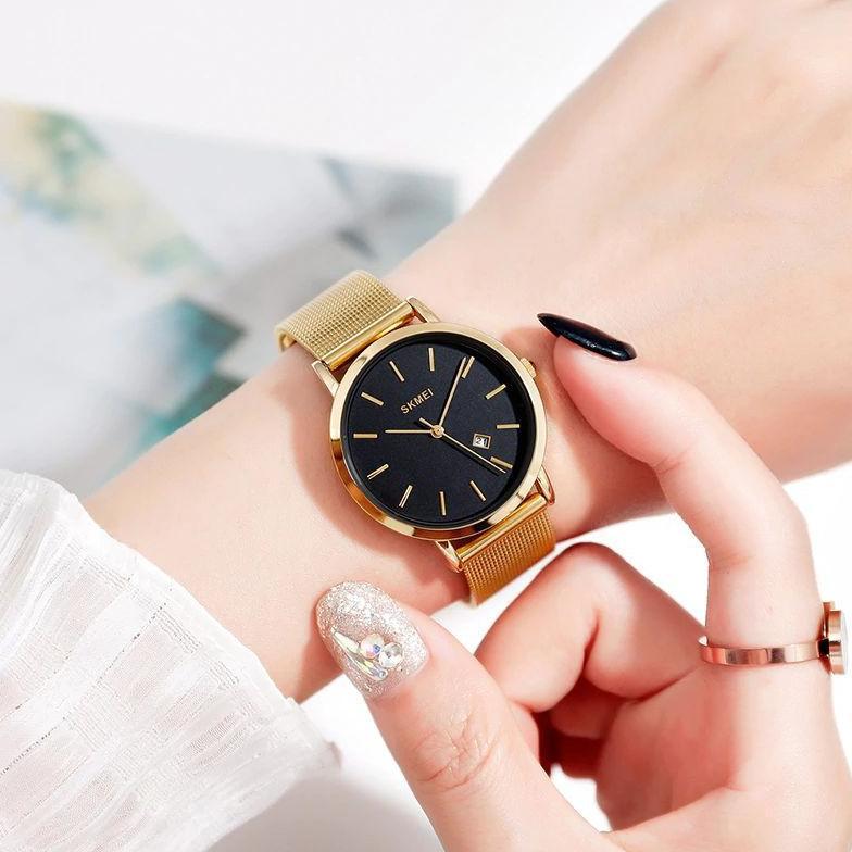 ORIGINAL SKMEI 1530 Jam Tangan Wanita Analog Tali Stainless MGOS