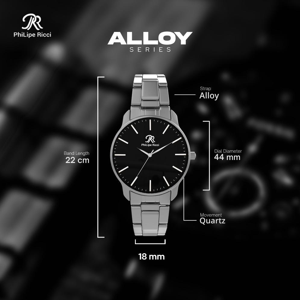 MURAH PHILIPE RICCI JAM TANGAN PRIA BESI RANTAI ANALOG ORIGINAL PR15 FREE BOX