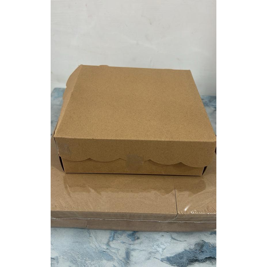 (50Pcs) Snack Box Craft 20X20X7 Cm, Kotak Makan Craft Non Laminasi