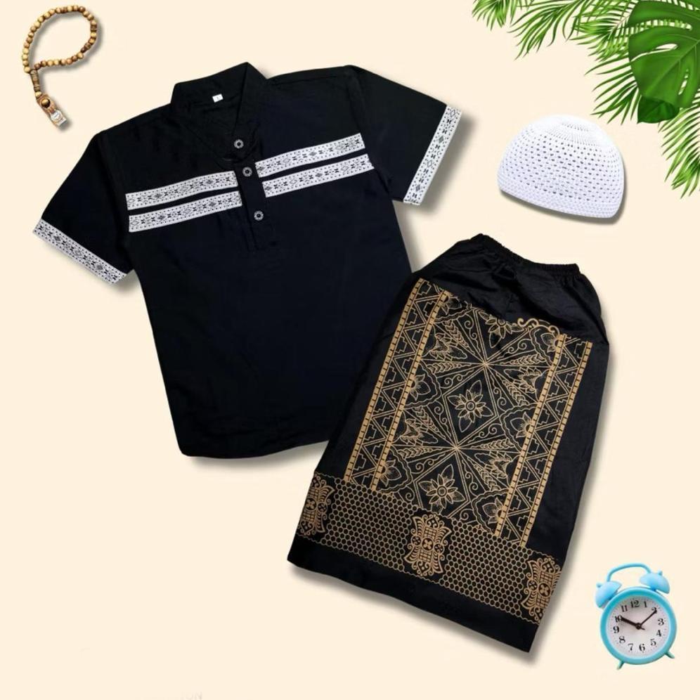 TERBARU FREE ONGKIR BAJU  KOKO ZEHAN  3 IN 1  SARUNG KOKO PECI BUAT ANAK 1-10 THUN MOTIF BAGUS UDAH 