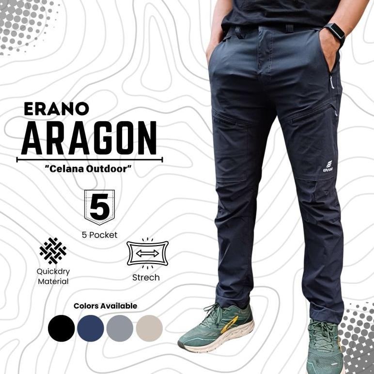 Paket Hemat Erano Aragon - Celana Gunung Panjang - Celana Outdoor Lapangan Hiking Pria Wanita Quickd