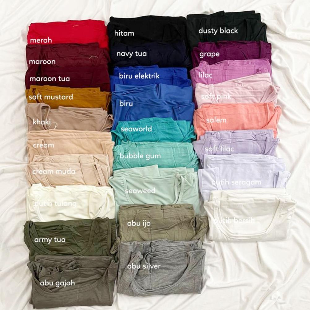 Terlaris Inner Dress Span Panjang Tanpa Lengan/ Long Dress Wanita/Inner Dress Polos /Inner Dress Hit